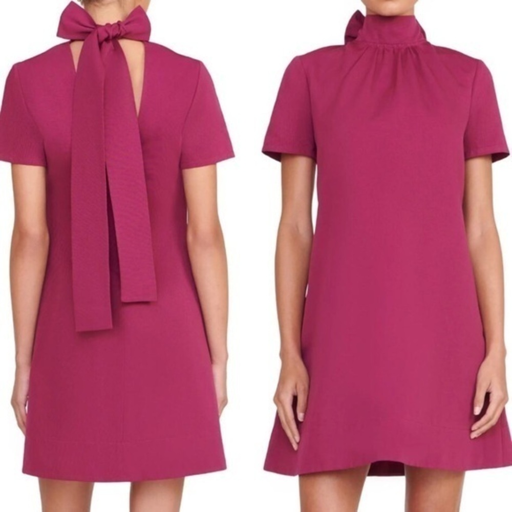 Staud Ilana Mini Dress Syrah Plum Purple